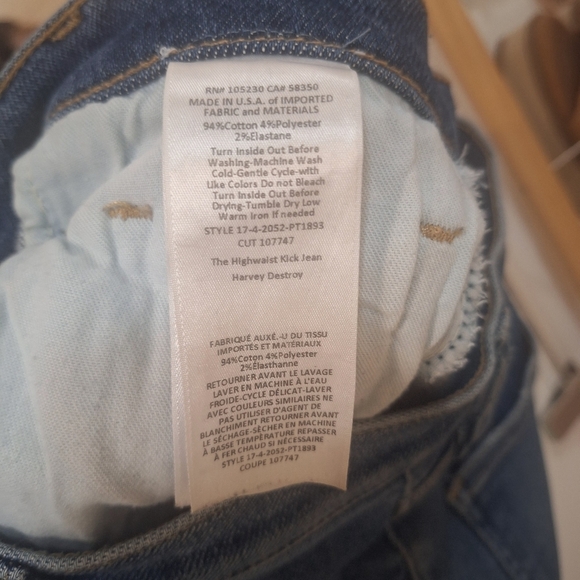 Current/Elliott The Kick High-Rise Cropped Flare Jeans Size 30 - Picture 8 of 9